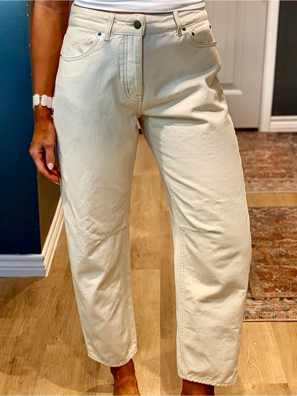 High-Rise Cream Women’s Jeans